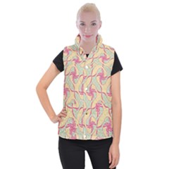 Abstract Pattern Design Scrapbooking Women s Button Up Vest by Paksenen