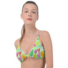 Flower Flora Floral Nature Pattern Seamless Knot Up Bikini Top by Bedest