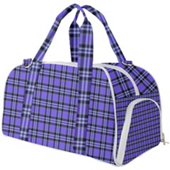 Blue Tartan Plaid 1 Burner Gym Duffel Bag by dressshop