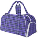 Blue Tartan Plaid 1 Burner Gym Duffel Bag View1