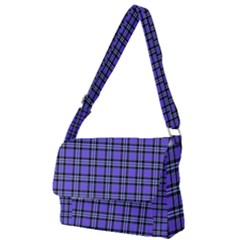 Blue Tartan Plaid 1 Full Print Messenger Bag (s) by dressshop