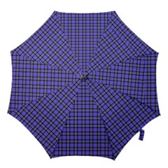 Blue Tartan Plaid 1 Hook Handle Umbrellas (medium) by dressshop