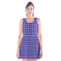 Blue Tartan Plaid 1 Scoop Neck Skater Dress View1