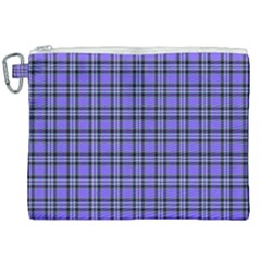 Blue Tartan Plaid 1 Canvas Cosmetic Bag (xxl) by dressshop