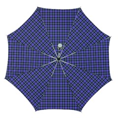 Blue Tartan Plaid 1 Automatic Folding Umbrella With Case (medium) by dressshop