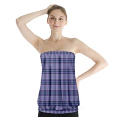 Purple Plaid Tartan 1 Strapless Top by dressshop