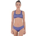 Purple Plaid Tartan 1 Criss Cross Bikini Set View1