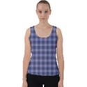 Purple Plaid Tartan 1 Velvet Tank Top View1