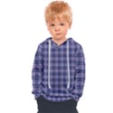 Purple Plaid Tartan 1 Kids  Overhead Hoodie View1