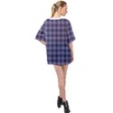 Purple Plaid Tartan 1 Oversized Chiffon Top View2