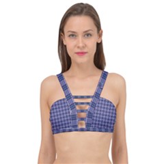 Purple Plaid Tartan 1 Cage Up Bikini Top by dressshop