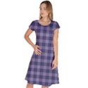 Purple Plaid Tartan 1 Classic Short Sleeve Dress View1