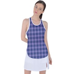 Purple Plaid Tartan 1 Racer Back Mesh Tank Top by dressshop