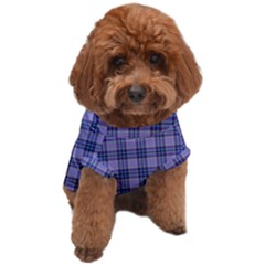 Purple Plaid Tartan 1 Dog T-shirt by dressshop