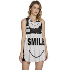 Black And White Simple Make Me Smile T Shirt 20250203 014057 0000 Sleeveless High Waist Mini Dress by Cowcow2005