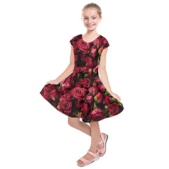 Floral Buds Of Roses Beautiful Flowers Kids  Short Sleeve Dress by Grandong