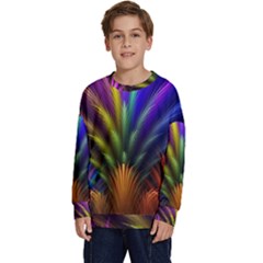 Abstract Colors - , Abstract Colors Kids  Crewneck Sweatshirt by kyorashop23