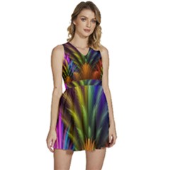 Abstract Colors - , Abstract Colors Sleeveless High Waist Mini Dress by kyorashop23