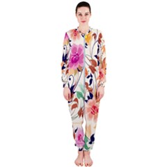 Abstract Floral Background Onepiece Jumpsuit (ladies) by kyorashop23