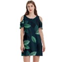 Foliage Women s Cold Shoulder Round Neck Mini Dress View1