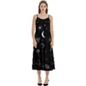 Cosmic Black Space Star Casual Spaghetti Strap Midi Dress View1