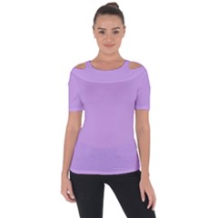 Luscious Lavender Hex #cca3e7 Shoulder Cut Out Short Sleeve Top by dressshop