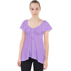 Luscious Lavender Hex #cca3e7 Lace Front Dolly Top by dressshop