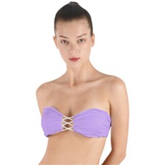 Luscious Lavender Hex #cca3e7 Twist Bandeau Bikini Top by dressshop