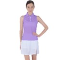 Luscious Lavender Hex #cca3e7 Women s Sleeveless Polo T-Shirt View1