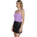 Luscious Lavender Hex #cca3e7 Flowy Camisole Tie Up Top View2