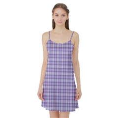 Purple Plaid Tartan 2 Satin Night Slip by dressshop