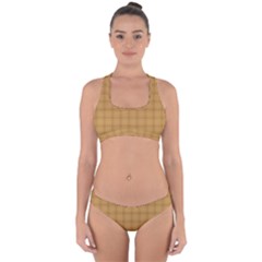 Autumn Fall Plaid Tartan 1 Cross Back Hipster Bikini Set by dressshop