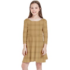 Autumn Fall Plaid Tartan 1 Kids  Quarter Sleeve Skater Dress by dressshop