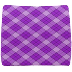 Purple Plaid Tartan 3 Diagonal (2) Seat Cushion by dressshop