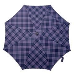 Purple Plaid Tartan 1 Diagonal Hook Handle Umbrellas (medium) by dressshop