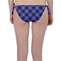 Purple Plaid Tartan 1 Diagonal Bikini Bottoms View2