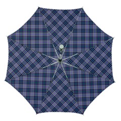 Purple Plaid Tartan 1 Diagonal Automatic Folding Umbrella With Case (medium) by dressshop