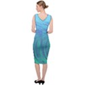 Psicodelia Zyguratti Texture Cyanturquoise Sleeveless Pencil Dress View4