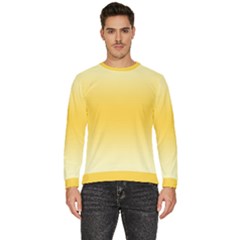 Cream Yellow To Amber Orange Bilinear Gradient Men s Fleece Sweatshirt by GradientsOmbre