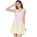 Pink Lace To Cream Yellow Linear Gradient Inside Out Racerback Dress View1