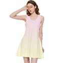 Pink Lace To Cream Yellow Linear Gradient Inside Out Racerback Dress View3