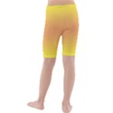 Electric Yellow To Coral Pink Bilinear Gradient Kids  Mid Length Swim Shorts View2