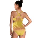 Coral Pink To Electric Yellow Bilinear Gradient Tankini Set View2