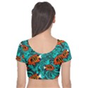 Flame Swirls Velvet Short Sleeve Crop Top  View2