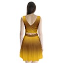 Amber Orange To Chocolate Brown Bilinear Gradient Split Back Mini Dress  View2