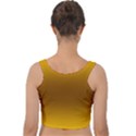 Amber Orange To Chocolate Brown Bilinear Gradient Velvet Crop Top View2