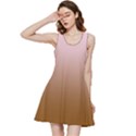 Pink Lace To Chocolate Brown Linear Gradient Inside Out Racerback Dress View3