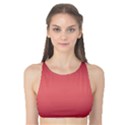 Burgundy Red To Coral Pink Bilinear Gradient Tank Bikini Top View1