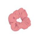 Burgundy Red To Coral Pink Bilinear Gradient Velvet Scrunchie View1