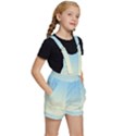 Baby Blue To Cream Yellow Linear Gradient Kids  Short Overalls View3